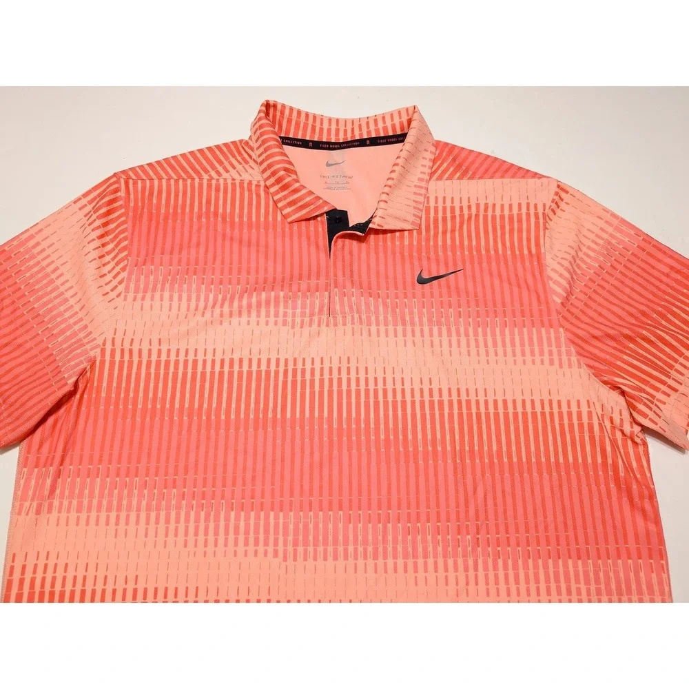 NIKE Tiger Woods ADV Polo Shirt DN2237 Coral Pink XL